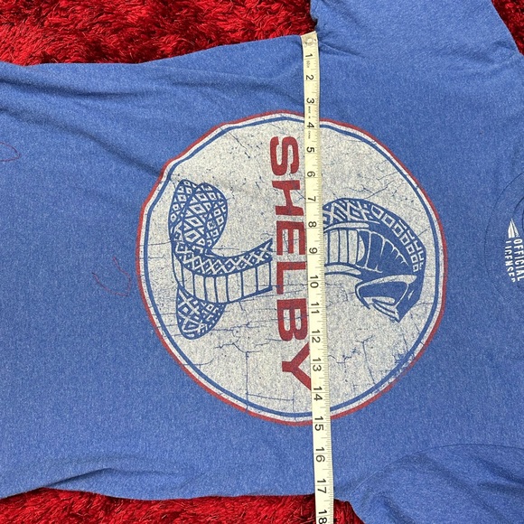 Shelby Cobra Shirt USA Racing Auto Small Heather Blue Ford - Picture 4 of 5